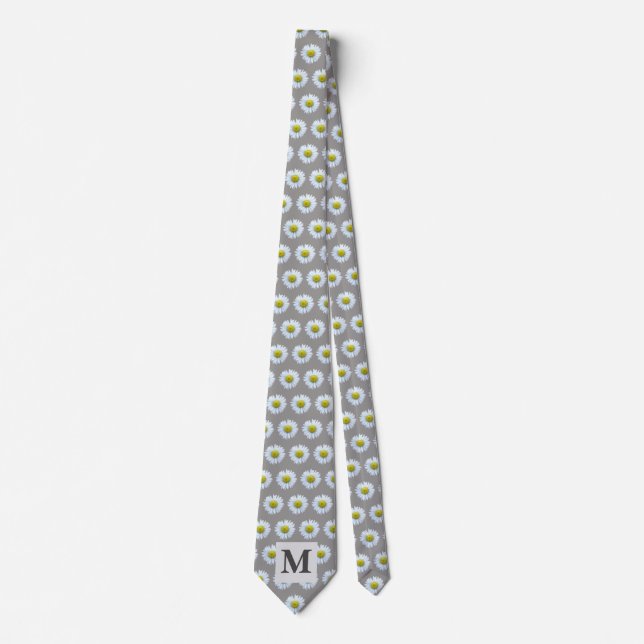 Floral Gray Neck Tie (Front)