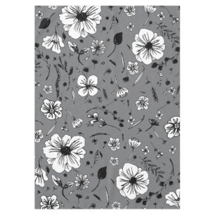 Floral Gray Tablecloth