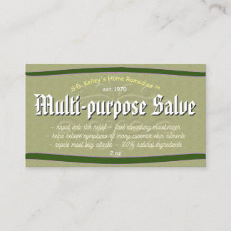 Floral & Gray Texture Product Information Business Card