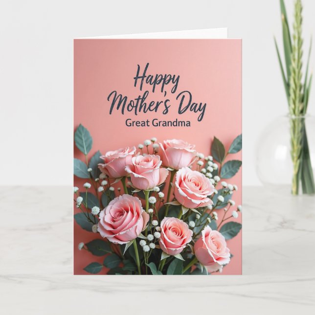 Floral Great Grandmas Card (Front)