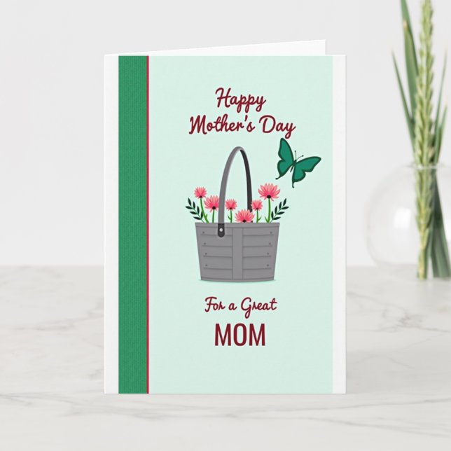 Floral Great Mom Card (Front)