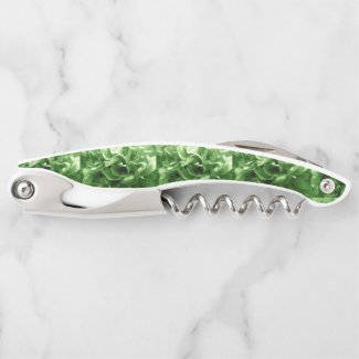 Floral Green Flower Abstract Pattern Corkscrew