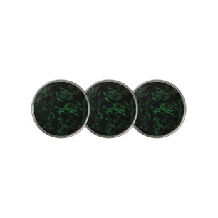 Floral Green Golf Ball Marker