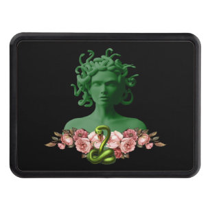 Floral Green Medusa Gorgon Greek Mythology Hitch Cover
