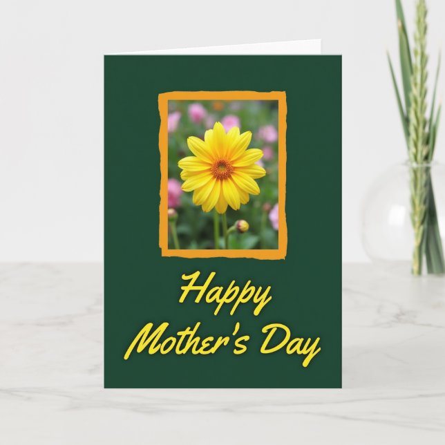 Floral Green Thank You Card (Front)