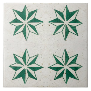 floral green white Modern Portuguese azulejos Tile