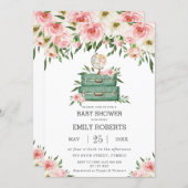 Floral Greenery Adventure Travel Baby Shower Girl Invitation (Front/Back)