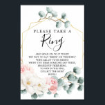 Floral Greenery Bridal Shower Ring Game Poster<br><div class="desc">This fun Ring game is sure to be a huge hit at your shower!</div>