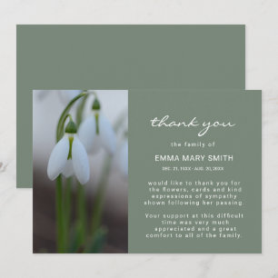 Floral Greenery Elegant Memorial Card