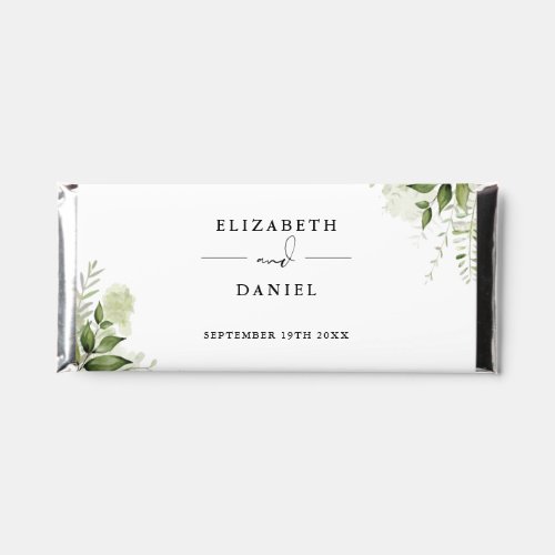 Floral Greenery Elegant Modern Wedding Hershey Bar Favors