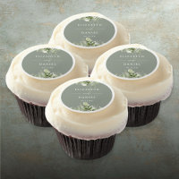 Floral Greenery Elegant Sage Green Wedding Favor