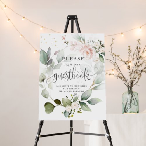 Floral Greenery Foliage Wedding Foam Board