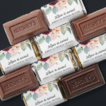 Floral Greenery Love is Sweet Bridal Shower Hershey's Miniatures<br><div class="desc">Burgundy Floral Watercolor Bridal Shower Hershey's Miniatures. Plan your bridal shower with our burgundy floral themed shower supplies. Featuring a burgundy roses, dusty blue and rustic bloom, this card can be easily customized for your special occasion such as a baby shower, engagement party, birthday party, anniversaries, family reunions, and any...</div>