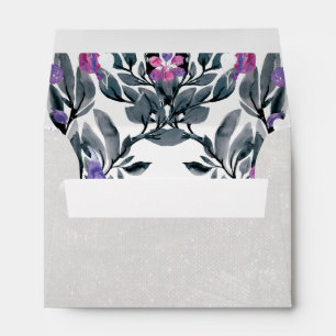 Floral Greenery Return Address Wedding Envelope