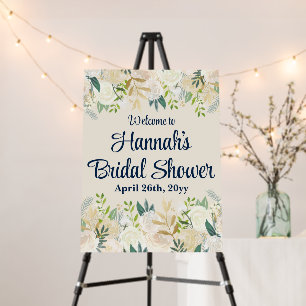 Floral Greenery Rose Welcome to Bridal Shower Foam Board