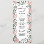 Floral Greenery Vintage Rustic Wedding Menu Cards<br><div class="desc">Floral Greenery Vintage Rustic Wedding Menu Cards - features a watercolor design of blush pink flowers and greenery. This design also features modern and elegant fonts for the text layout.</div>