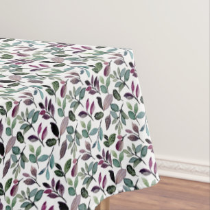 Floral Greenery Watercolor Seamless Pattern  Tablecloth