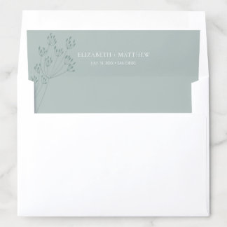 Floral Greenery Wedding Envelope Liner