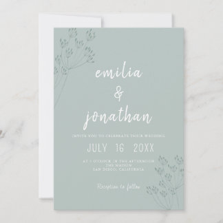 Floral Greenery Wedding Invitation