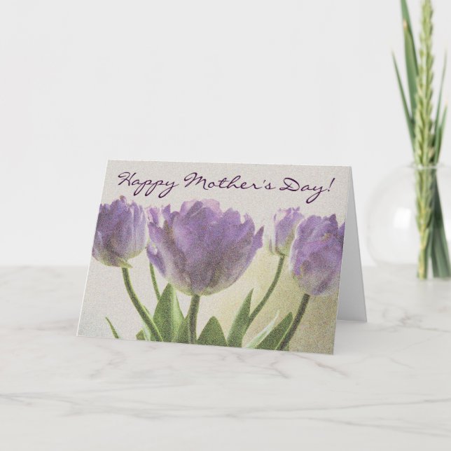 Floral greeting card for Mother's Day | tulips (Front)