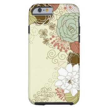 Floral Greeting Tough Iphone 6 Case by EnKore at Zazzle