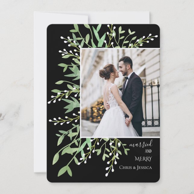 Floral Greeting Photo Card (Front)