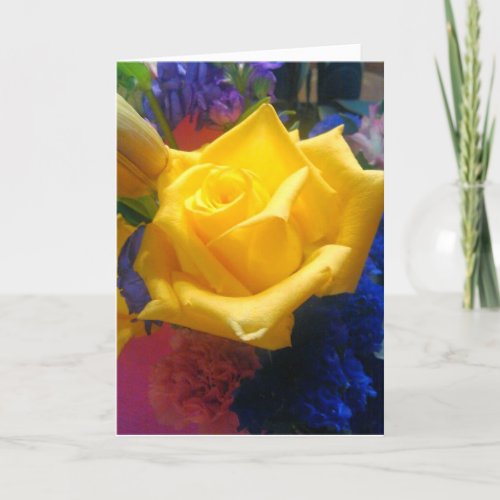 Floral Greeting Standard white envelopes included Card