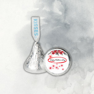 Floral Grey & Red Happy Mother's Day Hershey®'s Kisses®