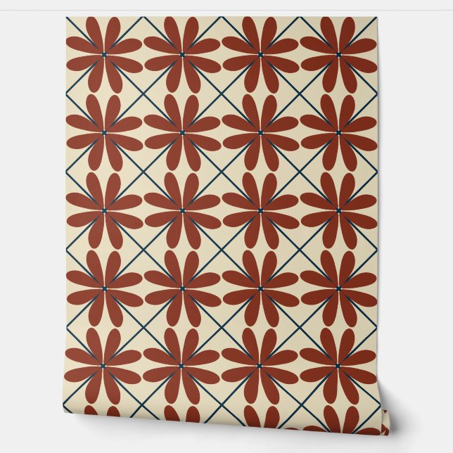 Floral Grid Wallpaper (Unrolling)