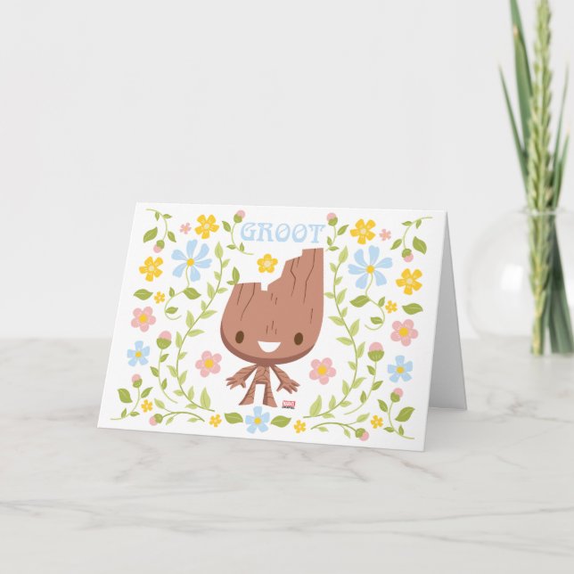 Floral Groot Graphic Card (Front)