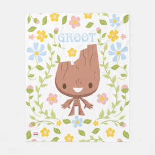 Floral Groot Graphic Fleece Blanket