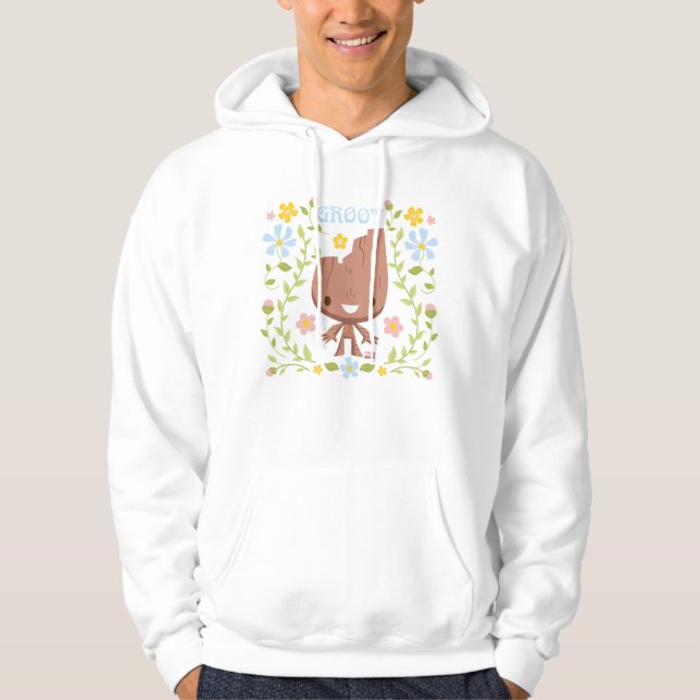 Floral Groot Graphic Hoodie (Front)