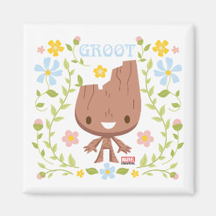 Floral Groot Graphic Magnet