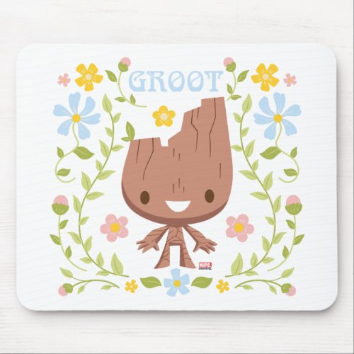 Floral Groot Graphic Mouse Pad