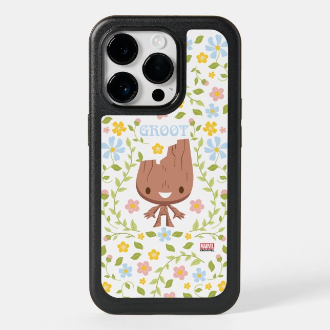 Floral Groot Graphic Otterbox iPhone Case (Back)