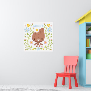 Floral Groot Graphic Poster