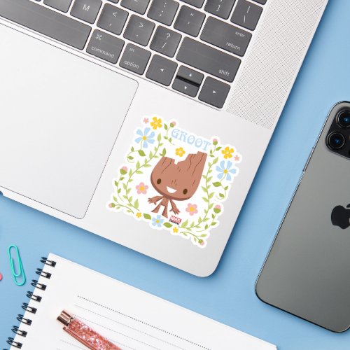 Floral Groot Graphic Sticker