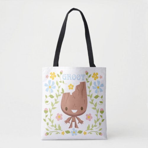 Floral Groot Graphic Tote Bag