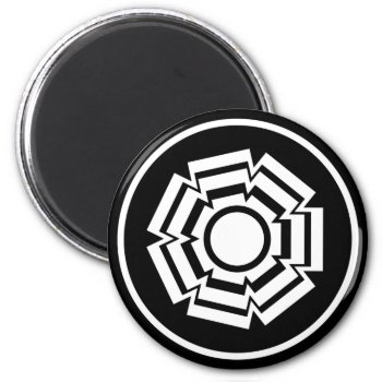 Floral Groove Magnet  Black Magnet by Superstarbing at Zazzle