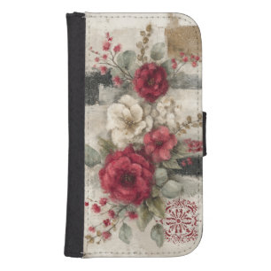 Floral Grunge Abstract Art Samsung Galaxy Wallet