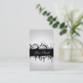 Floral Grunge Business Card (Standing Front)