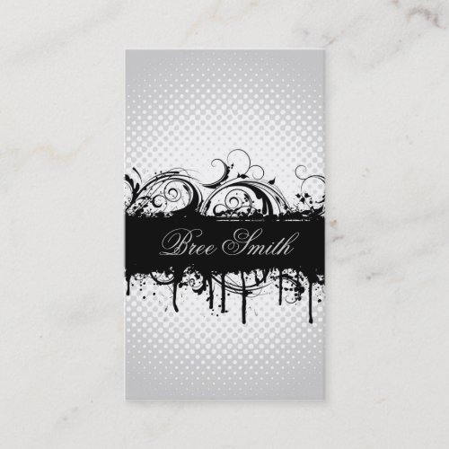 Floral Grunge Business Card
