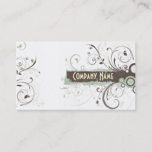 Floral Grunge Business Card