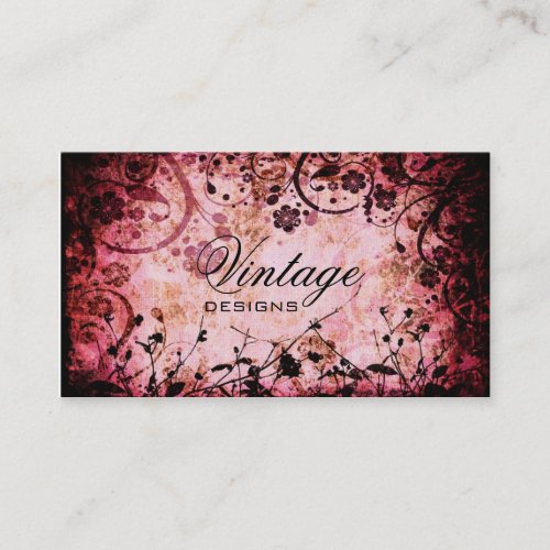 Floral Grunge Business Card