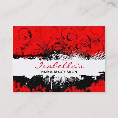 Floral Grunge Business Card