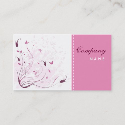 Floral Grunge Business Card