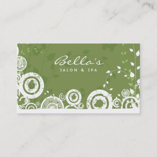 Customizable Floral Grunge Business Card
