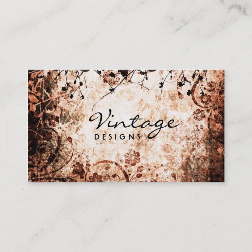 Floral Grunge Business Card