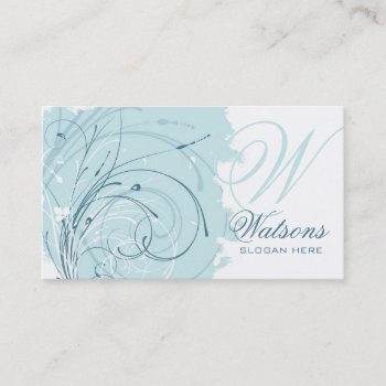 Floral Grunge Business Card by Kjpargeter at Zazzle