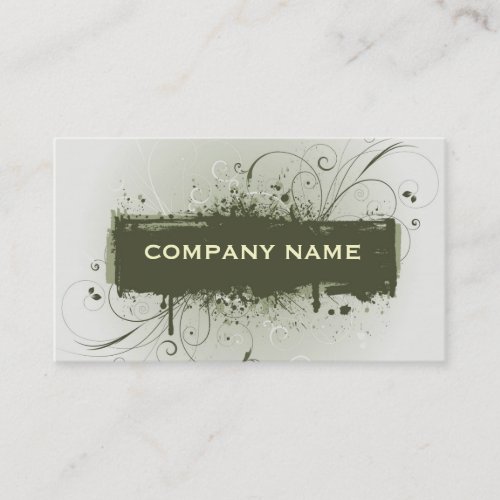 Floral Grunge Business Card